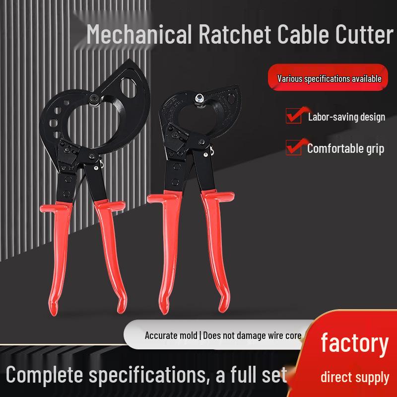 Ratchet Electrician Tool: 325A Cable Cutter & 520A Wire Stripper for Copper and Aluminum Pliers