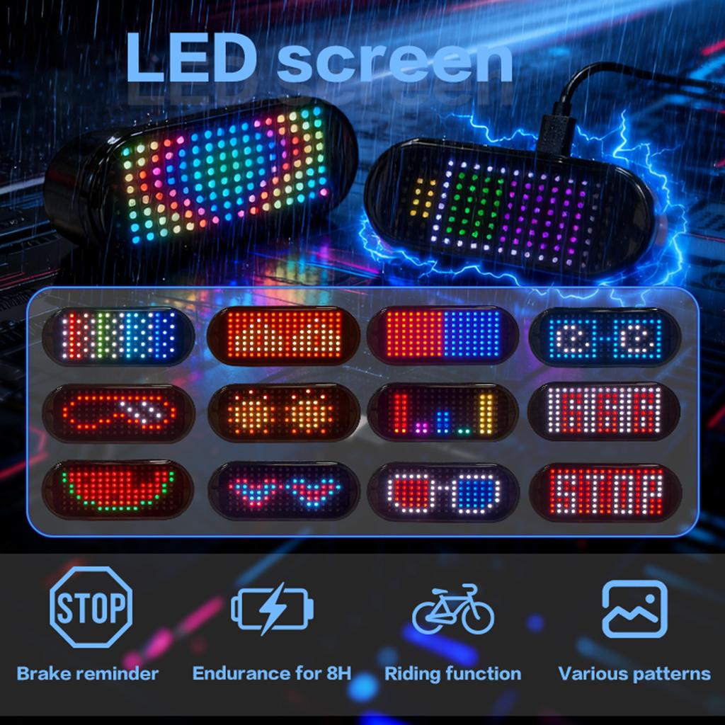 LED Knipperlicht Afstandsbediening Fiets Remlicht met Ingebouwde Batterij 900mAh USB C Oplaadbaar voor Helm Fiets Scooter Rugzak