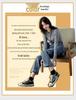 Women's High-Waisted Slim-Fit Wide-Leg Jeans: Spring/Summer Trendy Loose Drape Petite Pants