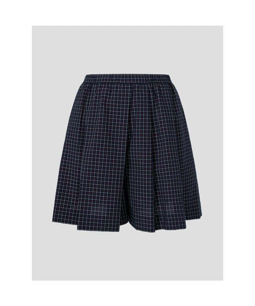 Binpolleidiseu [Hunter] Small Tartan Check Skirt-Like Shorts Navy (Bf6625K02R)