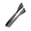 Ice Tongs Food Grade Thicken Stainless Steel Prevents Slipping Sugar Food Tweezers for Home Kitchen Bar Black Plated