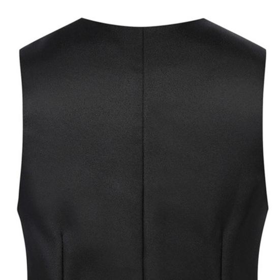 Men Waistcoat Solid Color Single-breasted V Neck Sleeveless Spring Vest for Work