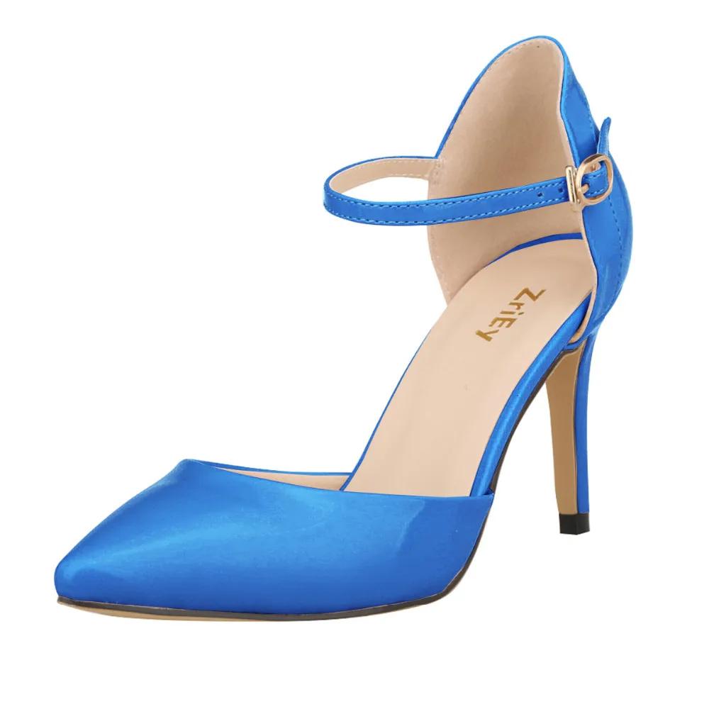 Novos Scarpins Femininos Bico Fino Couro Envernizado Salto Alto Sandálias Sexy de Tira no Tornozelo Sapatos Femininos de Festa Casamento 952-7PA