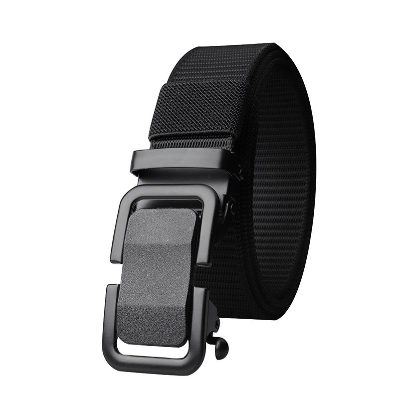New Style Metal Automatic Buckle Canvas Belt Nylon Tactical Belt Fashion Men's Casual Pants Belt