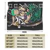 Luffy Roronoa Zoro Blanket Anime  Wool Novelty Warm Throw Blankets for Home Restaurant Autumn/Winter,
