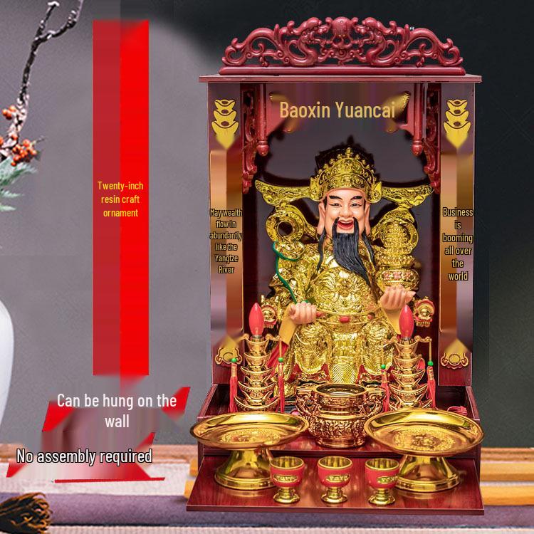 Estatua de Cerámica del Dios de la Riqueza y del Dios Marcial Guan Gong para Decoración del Hogar y la Oficina