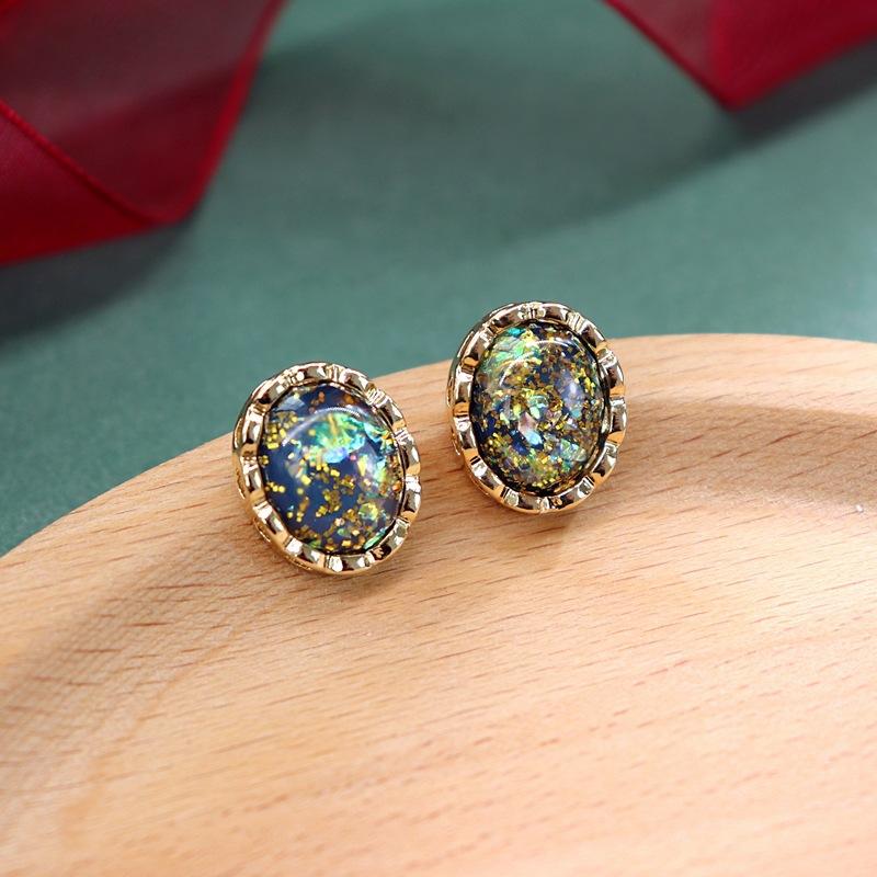 

Винтажные ностальгические серьги-пусеты с серебряными иглами S925, женственность, личность, серьги в стиле барокко, придворный стиль, украшения для ушей