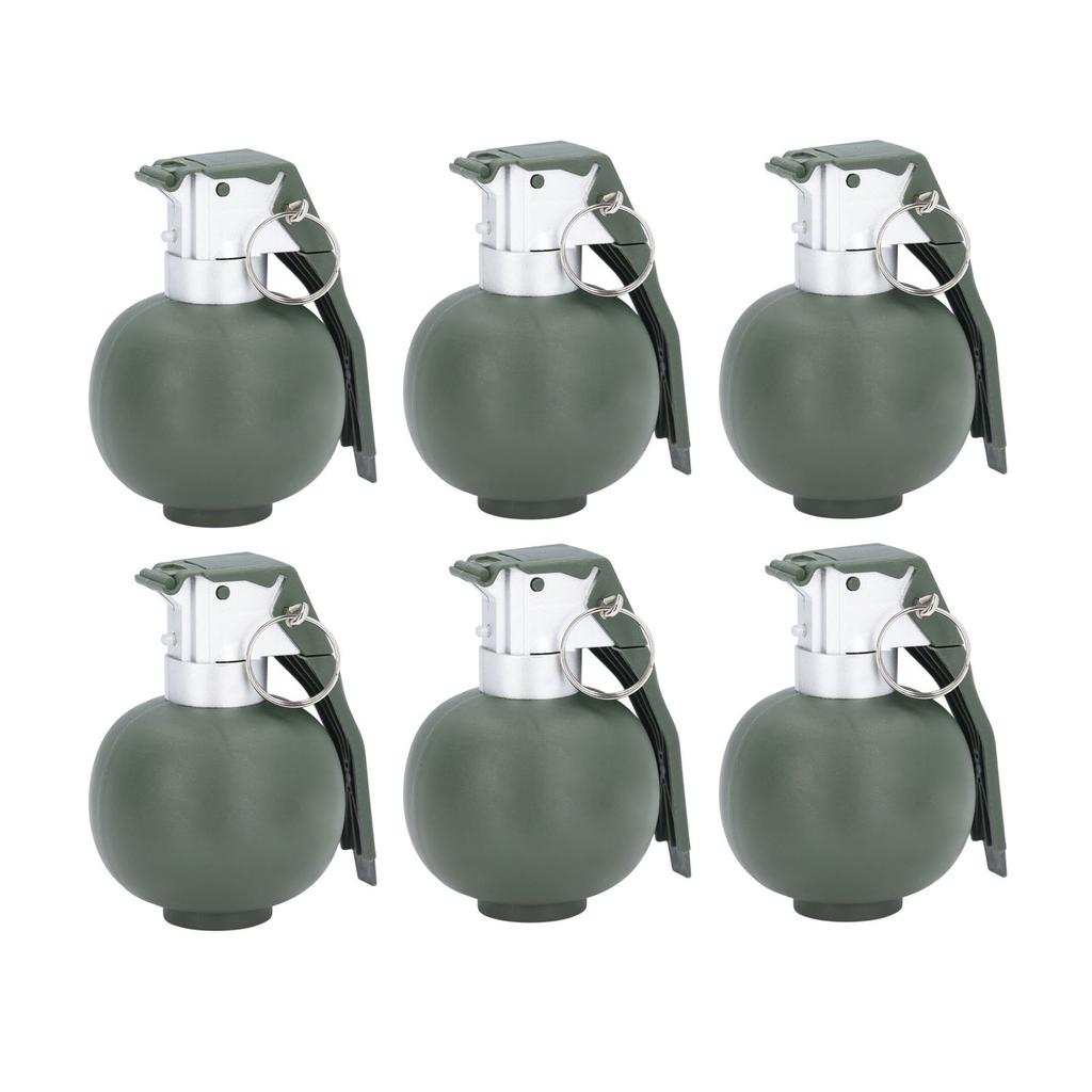 6PCS Kids Hand Grenades Toy with   Sound Light Effect Role Playing Props Fake Grenade Toy