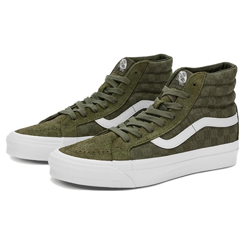 Vans OG Sk8-Hi LX Checkerboard - Grape Leaf Unisex Sneakers Green VN0A4BVB50K