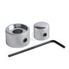 Double Layer Metal Knob Cap for Electric Guitar/Bass - Tone & Volume Adjustment with Screw Lock
