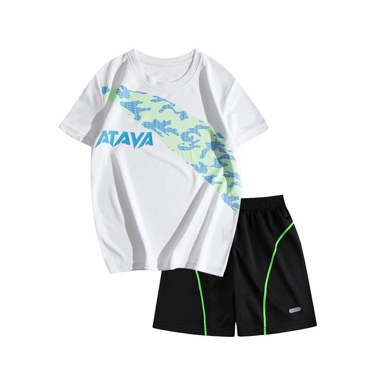 Boys' Sports Suit Summer Kids Running Clothes Sets Boys Football Jersey Short Sleeve Children Sports Training Uniforms Soccer Jerseys 2-piece Set