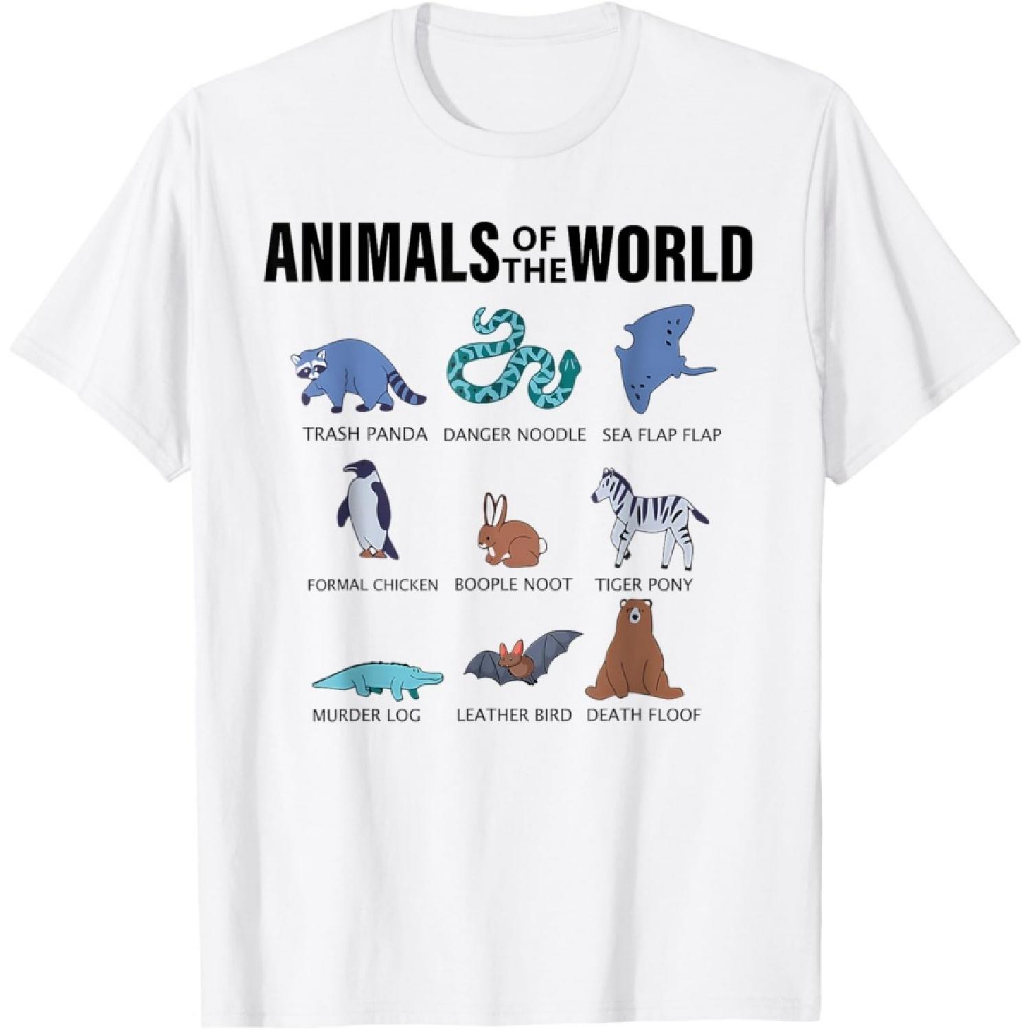 Животные Мира Енот-мусорщик Опасная Лапша Морской Хлоп-Хлоп Футболка S