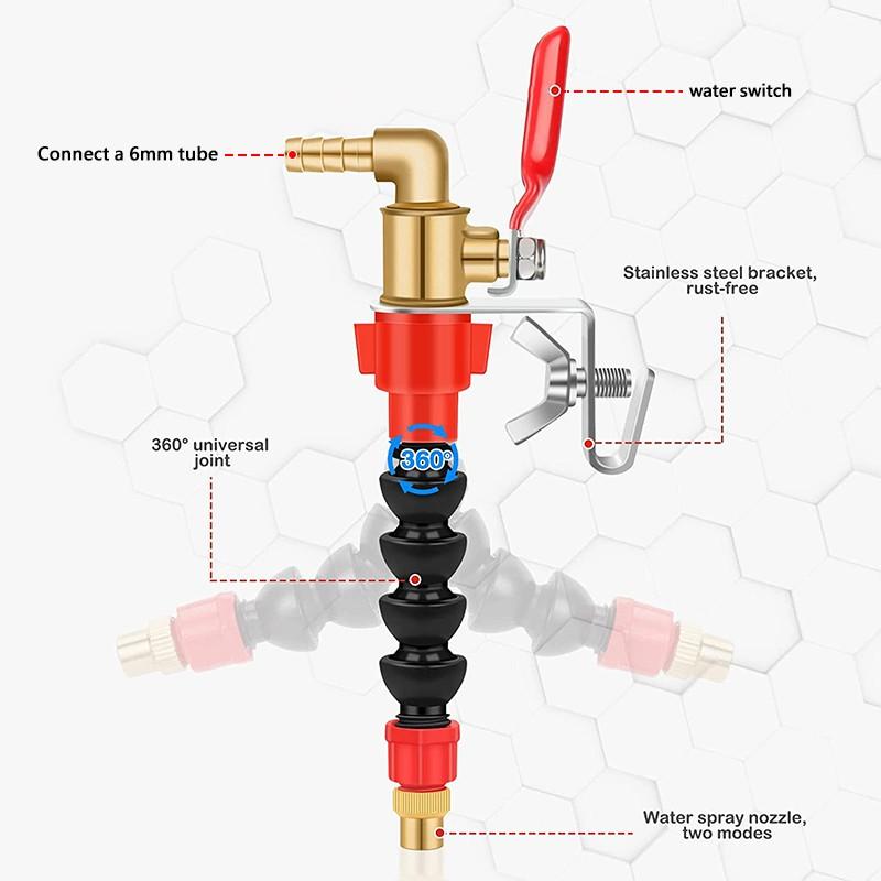 Dust Remover Water Sprayer System Nozzle Coolant Misting Dust-proof For Marble Brick Tile Cutting Machine Angle Grinder Cutter