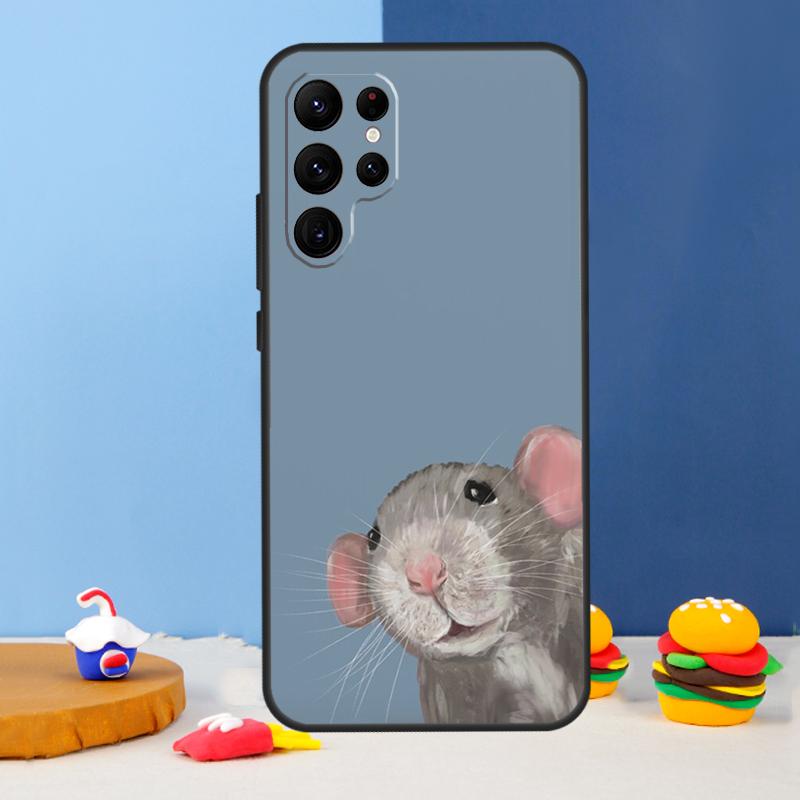 Mouse Rat Phone Case For Samsung Galaxy S25 S24 Ultra S9 S10 S20 S22 S21 S23 Plus S24 FE Cover Coque