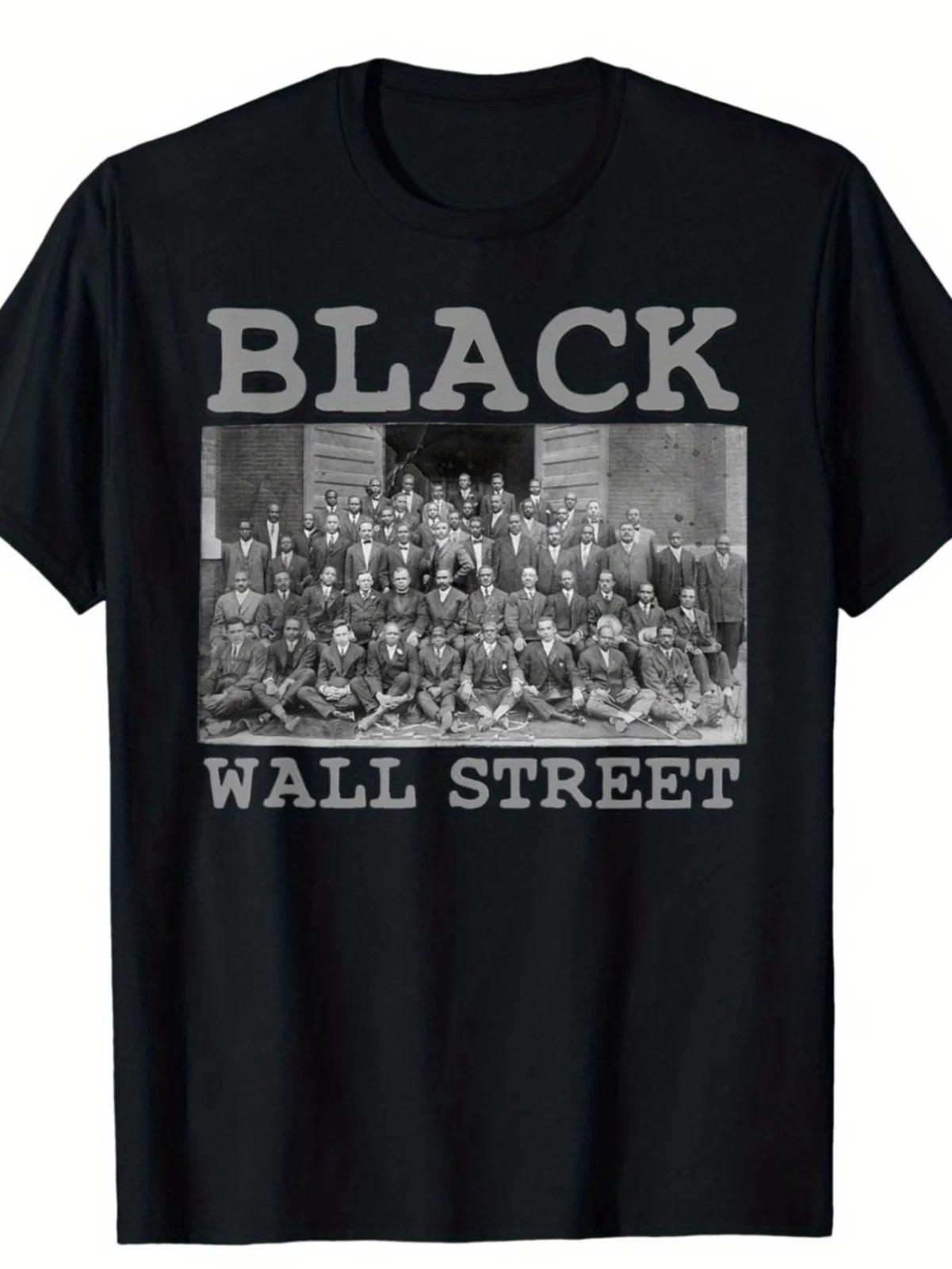 African American Business Black History Black Wall Street T-Shirt, Casual Crew N S