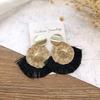 Holiday Style Handmade Grass Rattan Woven Earrings Retro Fringed Simple Stud Earrings Temperament Versatile Women's Earrings