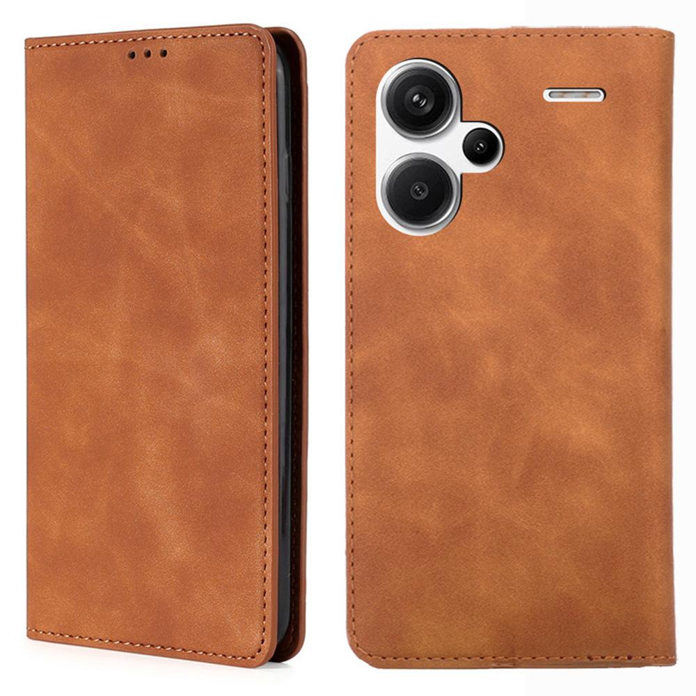 For Xiaomi Redmi Note 13 Pro+ 5G Case Skin-touch PU Leather Card Holder Phone Cover