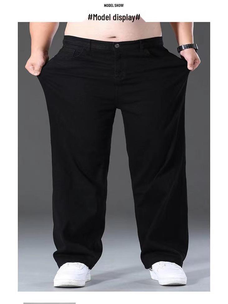 Men's Plus Size Loose Straight Leg Jeans - Extra Large, Wide Leg, Deep Rise