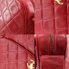 CHANEL Matelasse Shoulder Bag COCO Mark Fringe vintage Red lambskin Women Used
