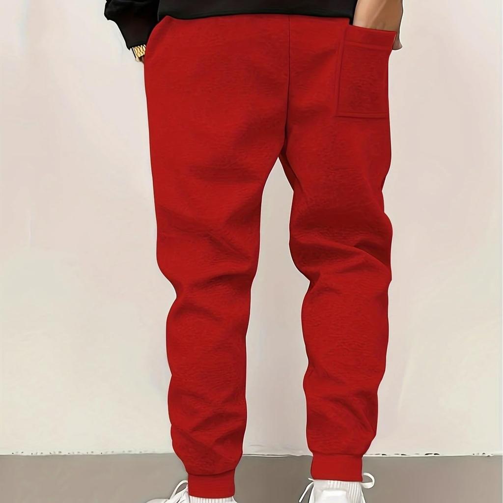 Mens  Casual Sports Elastic Waist Joggers Cargo Trousers With Pockets