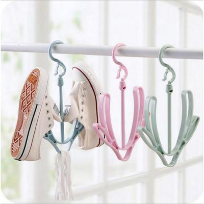 360 Degree Rotate Shoes Drying Rack Folding Hanger Hook