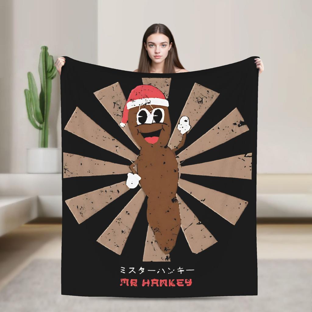 Mr Hankey Merry Christmas Southparkd Blankets Anime Flannel Throw Blanket Summer Air Conditioning Decor Ultra-Soft Warm Bedsprea