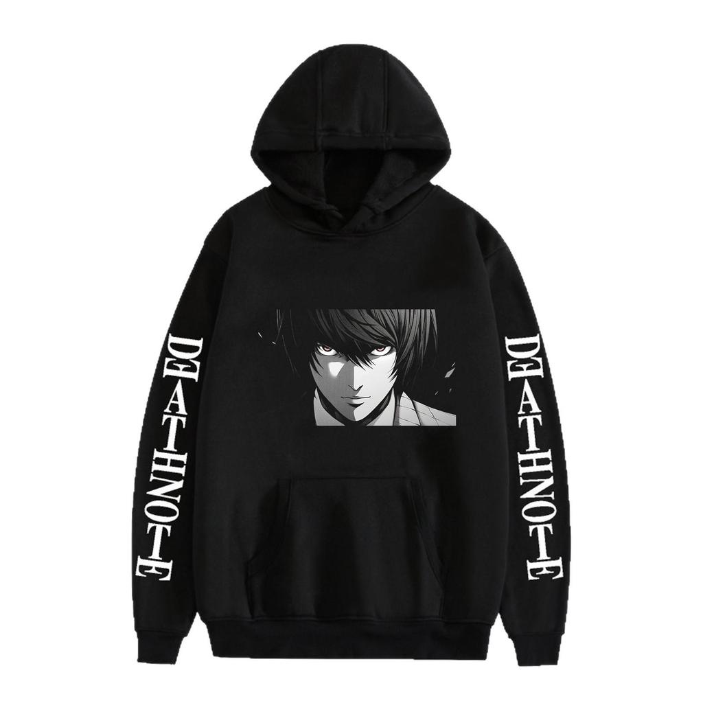 Death Note Print Unisex Hoodie - Loose Fit, European Size Sweatshirt