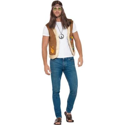 Smiffys Unisex Adult Hippie Costume Waistcoat
