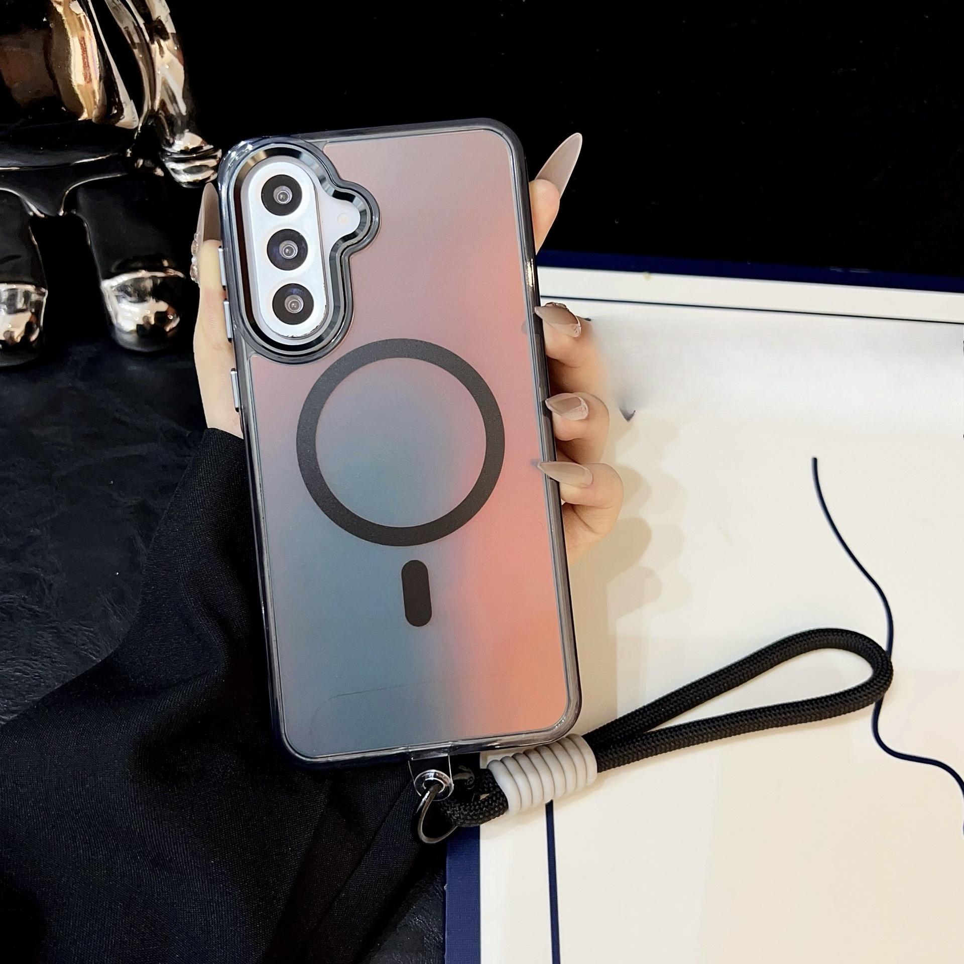 

Яркий Хамелеон Магнитная Адсорбция Подходит для Чехла для Мобильного Телефона Samsung A56 Красочный A55 A06 Полное Покрытие Супер Защита от Падений SAM A05 4G