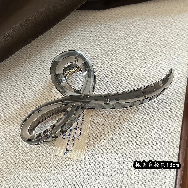 Jelly Colored Bow Grip Clip Sweet Ornament Back of Head Hair Shark Clip Simple Large Hair Clips Hairpin Fashion Hair Accessories