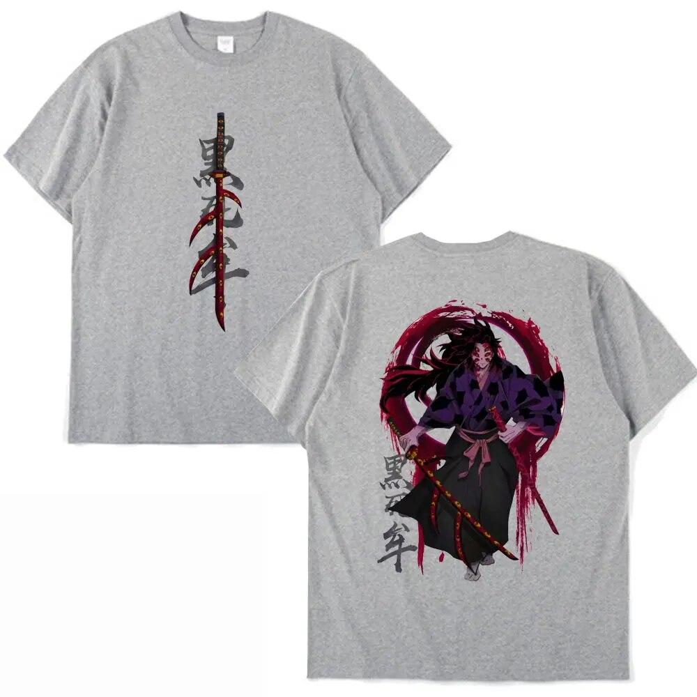 Japan Anime Demon Slayer T-skjorte Rengoku Kyoujurou Kimetsu No Yaiba T-skjorter Casual Bomull Oversized Kortarmet T-skjorte Unisex