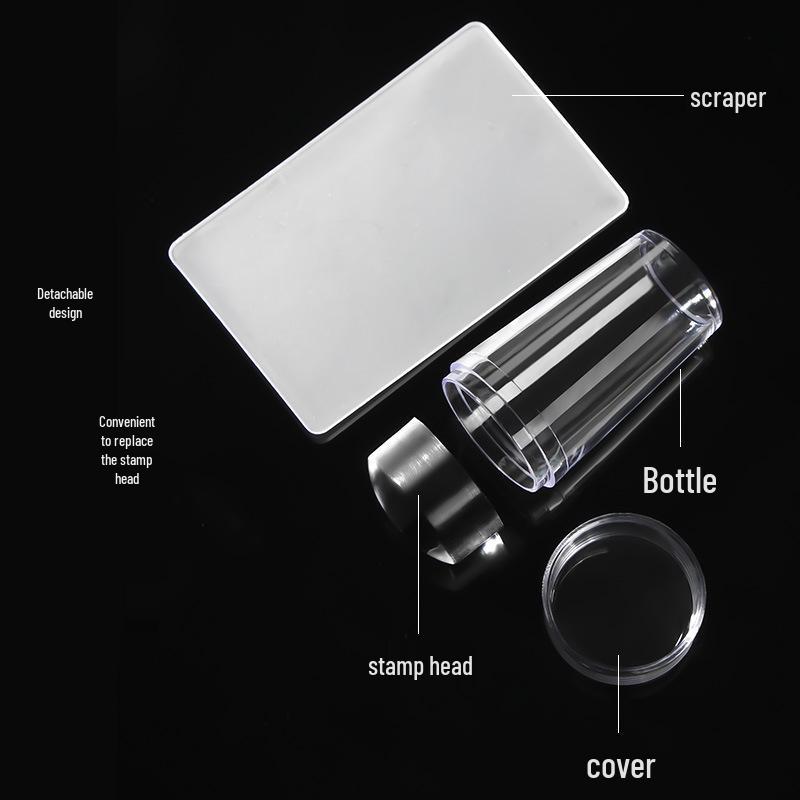 Kemei Clear Silicone Nail Stamping Set for Quick French White Edge Design