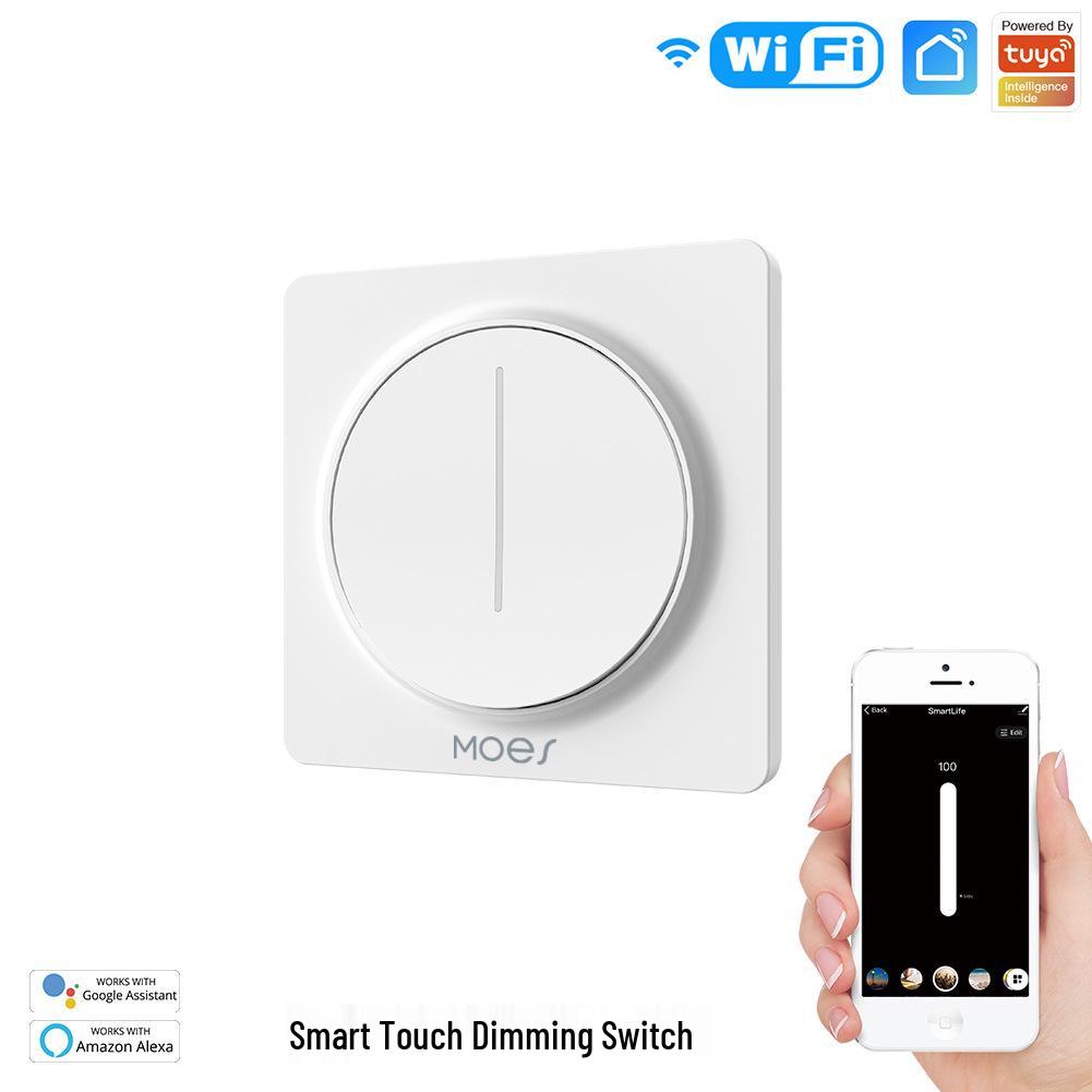 Zigbee Tuya Stepless Dimming Smart Home Rotary Switch with APP & Voice Control