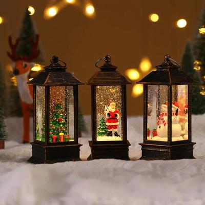 Christmas Little Night Lamp Festive Warm White LED Light Lantern Decoration Indoor Outdoor Home Garden Table Ornament Ideal Gift