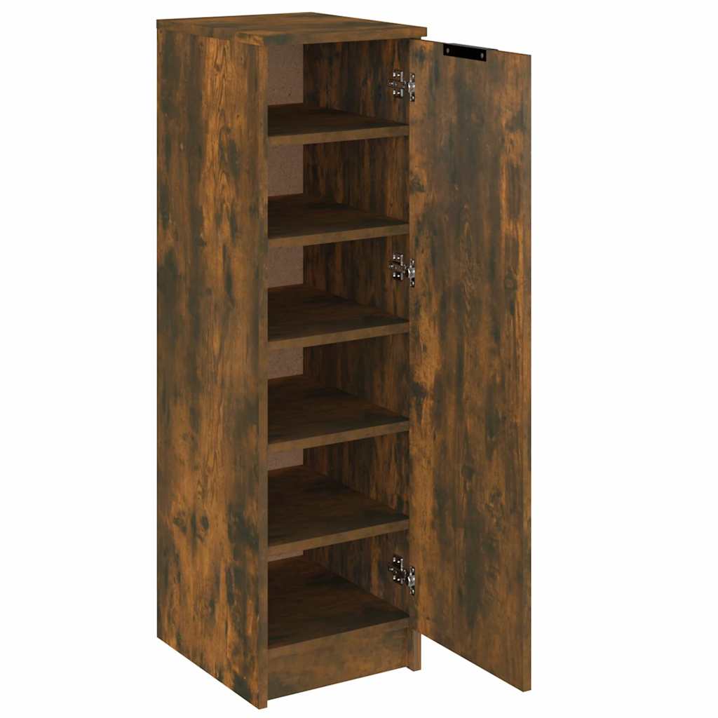 Shoe Cabinet Smoked Oak 30 x 35 x 100 cm Particleboard