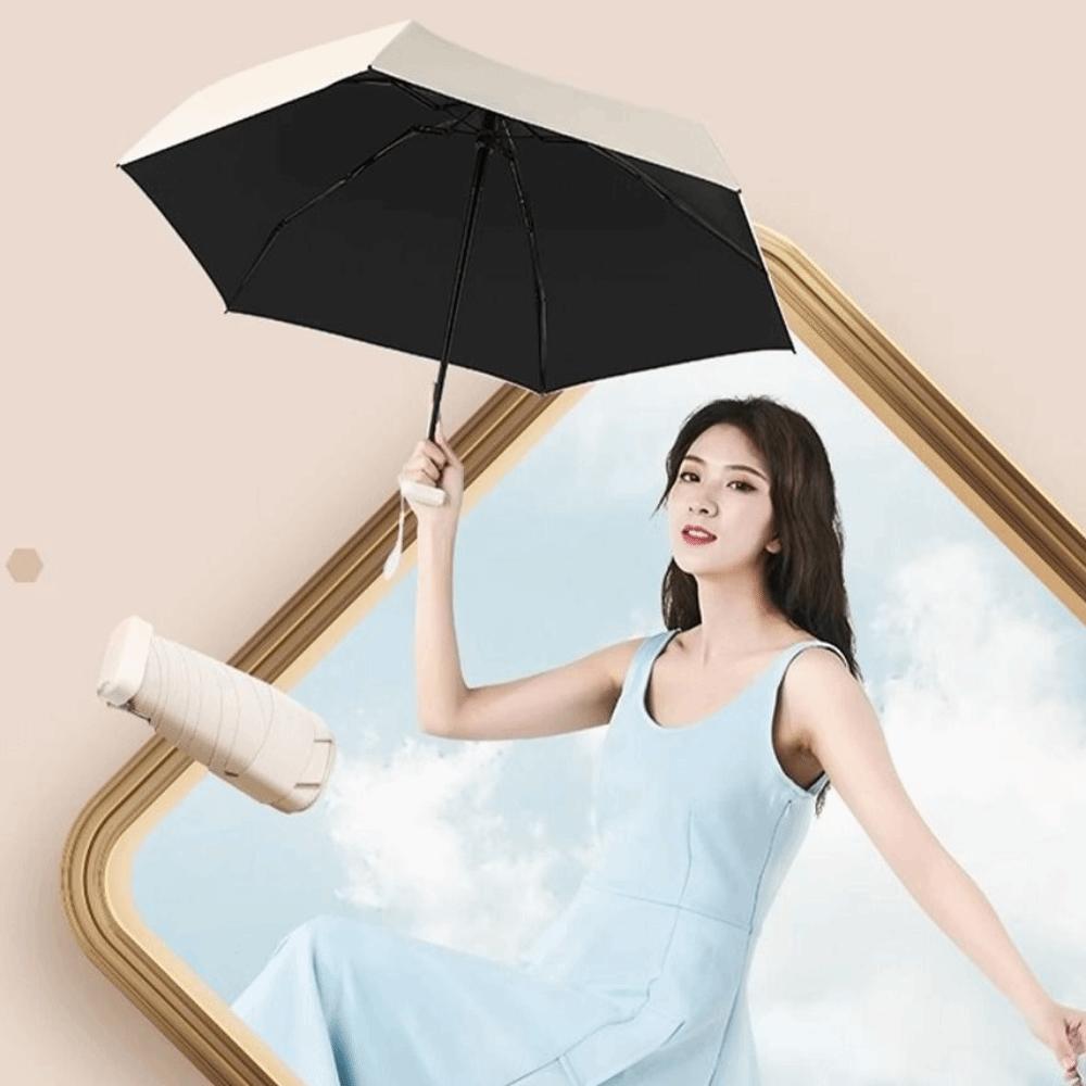 Lightweight Mini Compact Pocket Umbrella Windproof Five-Folding Parasol Rain Umbrella  Travel
