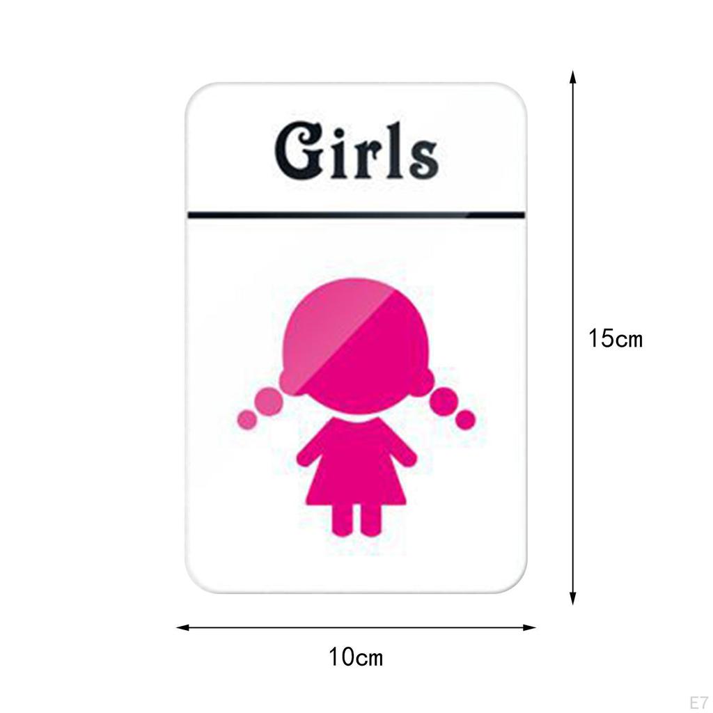 Toalettskilt for barn Baderomslogoer Dekor Skiltplate Restaurant Akryl Mann Kvinne 15×10cm