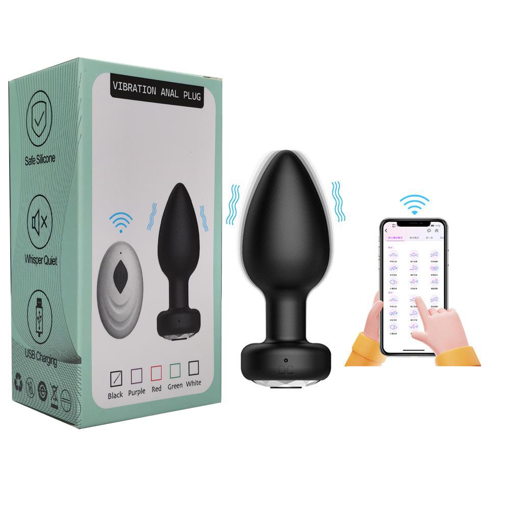 Remote-Controlled Anal Vibrator for All Genders: App-Enabled with Vibration Function for Couples