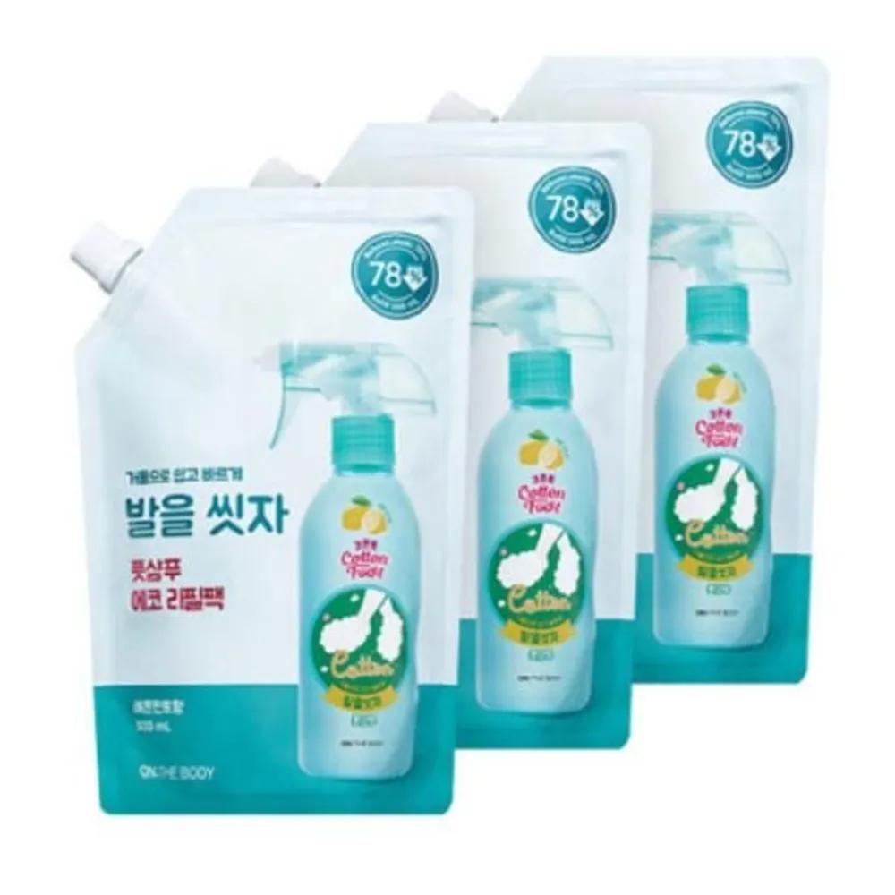 ON THE BODY Cotton Foot Let s Wash Our Feet Foot Shampoo Refill 500ml 3 Lemons Foot Calluses Heels Foot Cream Foot Shampoo Foot Moisturizing Vals
