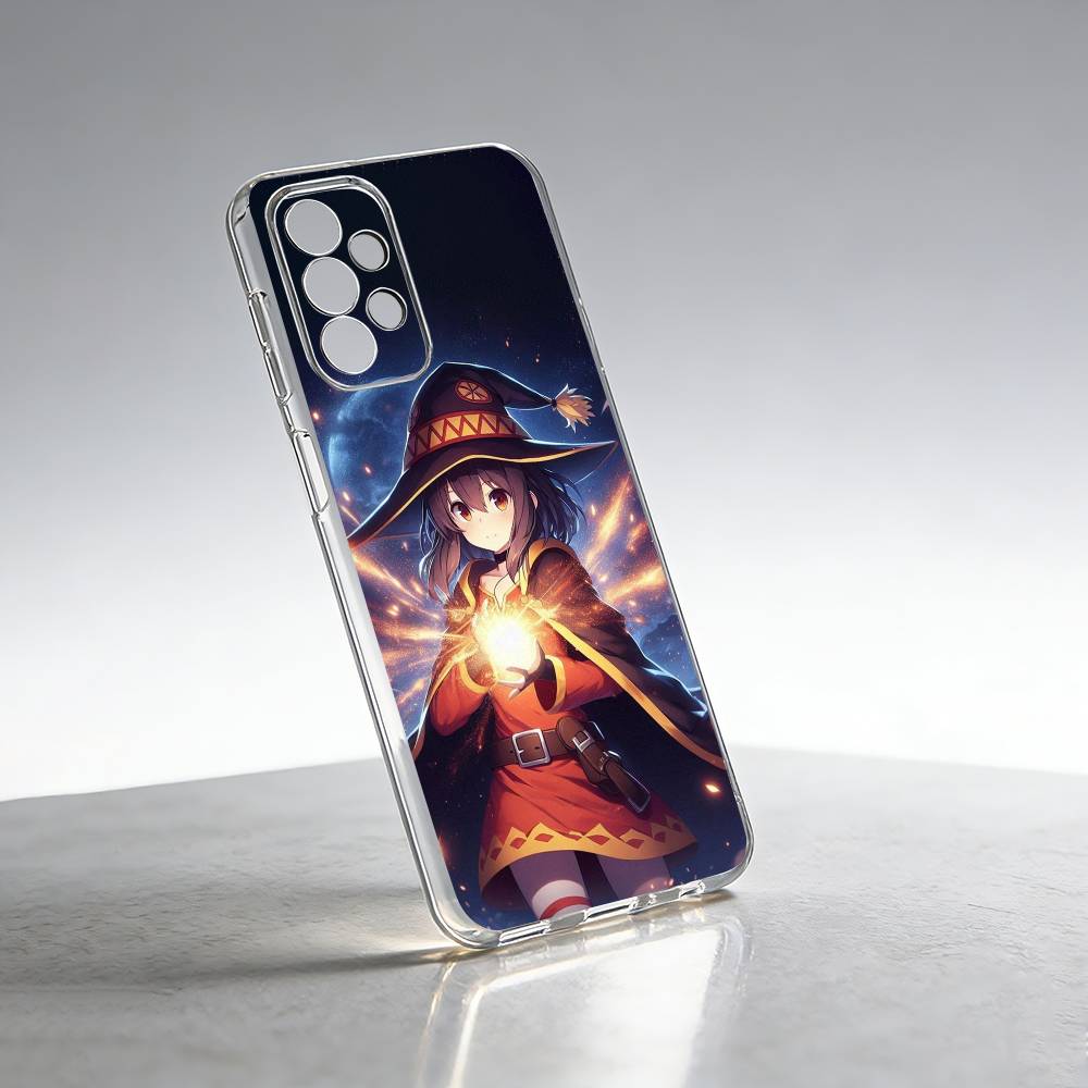 Megumin-n Anime KonoSubaS-S Phone Case For Samsung S25,S24,S21,S22,S23,S30,Ultra,S20,Plus,Fe Transparent Cover