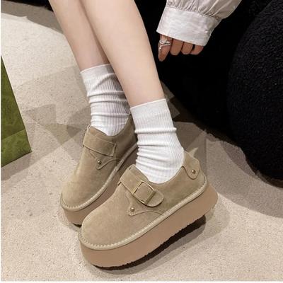 2024 Chaussures pour femmes de haute qualité Boucle de ceinture Mocassins pour femmes Mode Bout rond Mocassins de tous les jours Femmes Vente chaude Solide Plat Talons bas