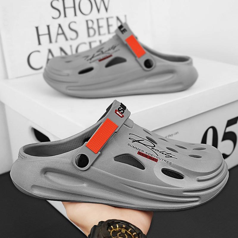 Summer Cave Shoes Fashion Wear Resistant Sandals, Thick Bottom Beach Men's Slippers Outer Wear