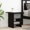 Nightstand Set of 2 Black Oak Effect 41 X 40 X 45 Cm