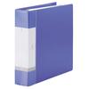 LIHIT LAB Clear 30 55 Sheets 1 Book, Replaceable, A4, Holes, + Sheet, Blue, G3808-8