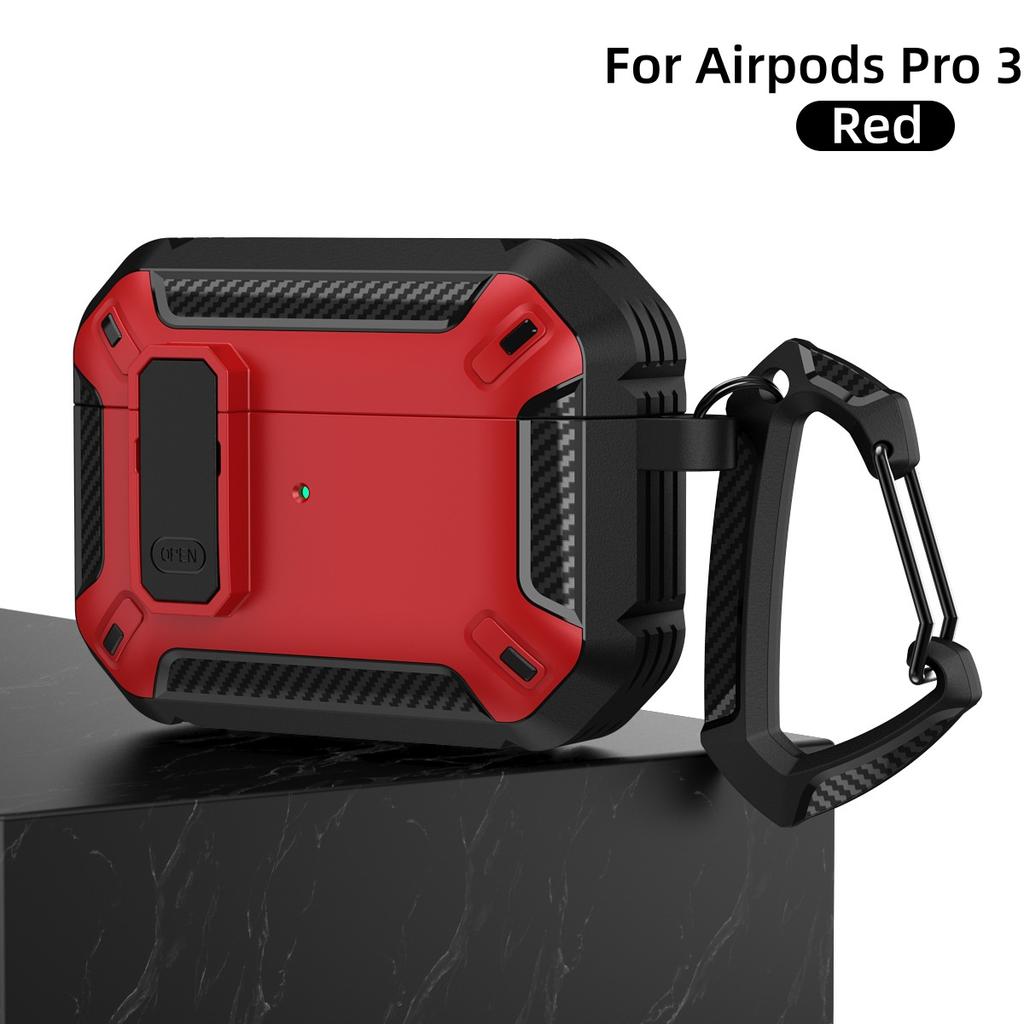 For AirPods Pro 3 Case Cover with Cleaning Kit&Keychain Automatic Pop-up Full Protective Case with Secure Lock For AirPods Pro 3