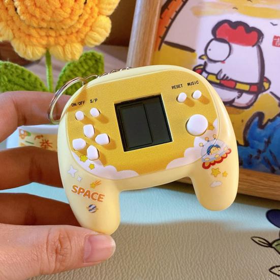 Mini Handheld Game Keychain Retro Joystick Toy Pendant for Bags Backpacks Creative Electronic Gadget Novelty Gift for Kids Teens Gamers