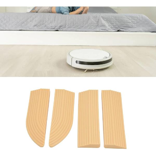 CUEA Door Sill, Universal Rubber Threshold Strip Free Assembly for Wheelchair(Cream Color)