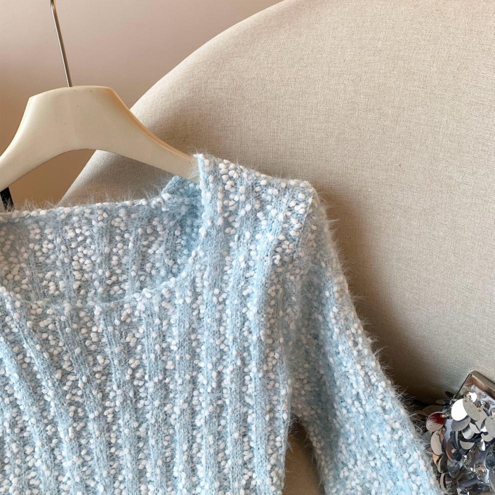 Soft Fluffy Korean-Style Hollow Out Loose Sweater for Women - Autumn/Winter Lazy Vibe