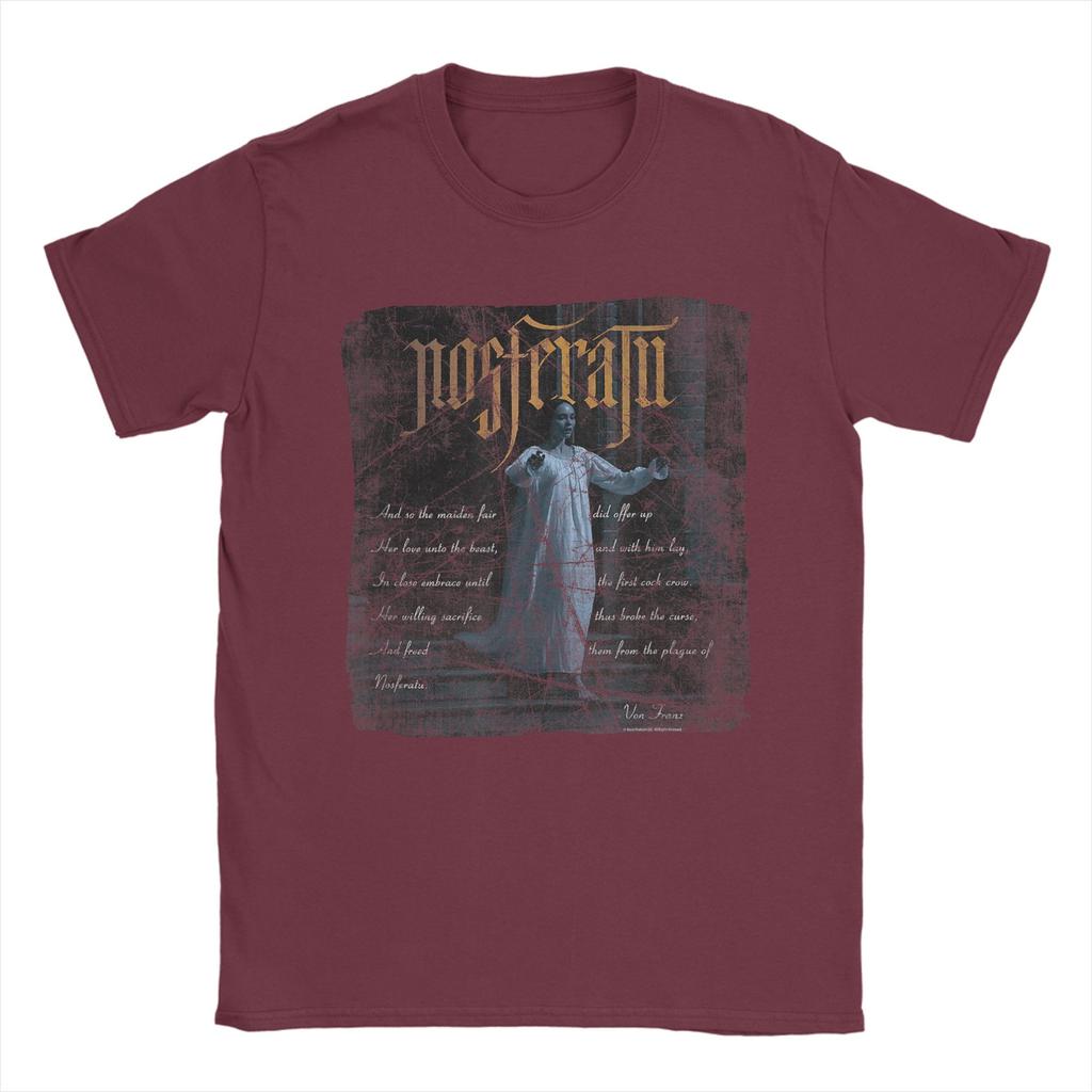 Nosferatu Horror Movie T-Shirt Men Halloween Vampire Gothic Novelty Tees Round Collar Short Sleeve T Shirt Plus Size Clothing