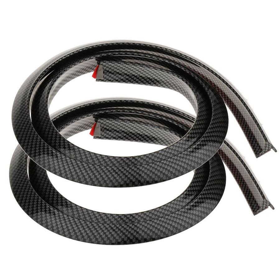 2PCs 150cm universal Carbon Fiber Color Rubber car fender flare wheel eyebrow pr